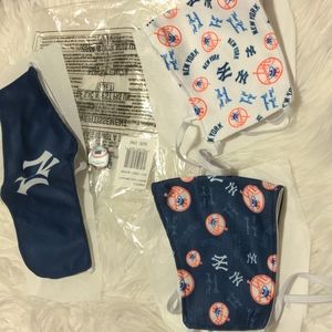 New York Yankees adult 3 pack masks one size